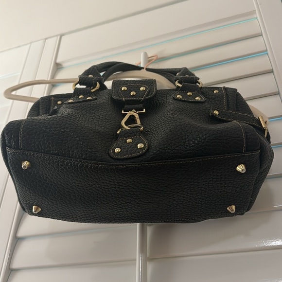 Barneys New York black pebbled leather handbag - Picture 2 of 8